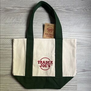 🛍️ Mini Canvas Tote Forest Green Limited Edition Trader Joe’s